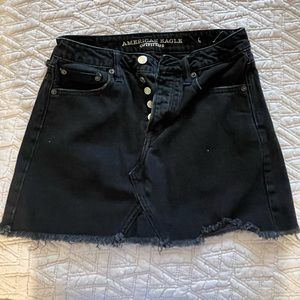 Black jean skirt
